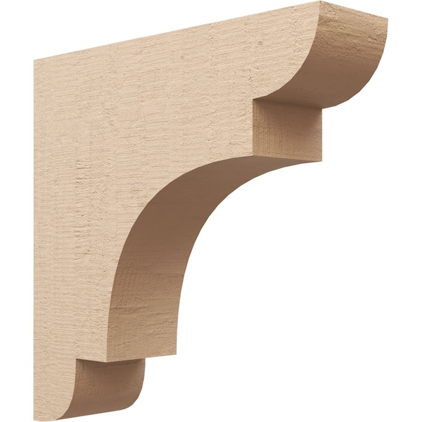 Ekena Millwork 7"W x 28"D x 28"H Thin New Brighton Rough Cedar Woodgrain TimberThane Corbel, Primed Tan CORUR07X28X28NEBRCPR - main